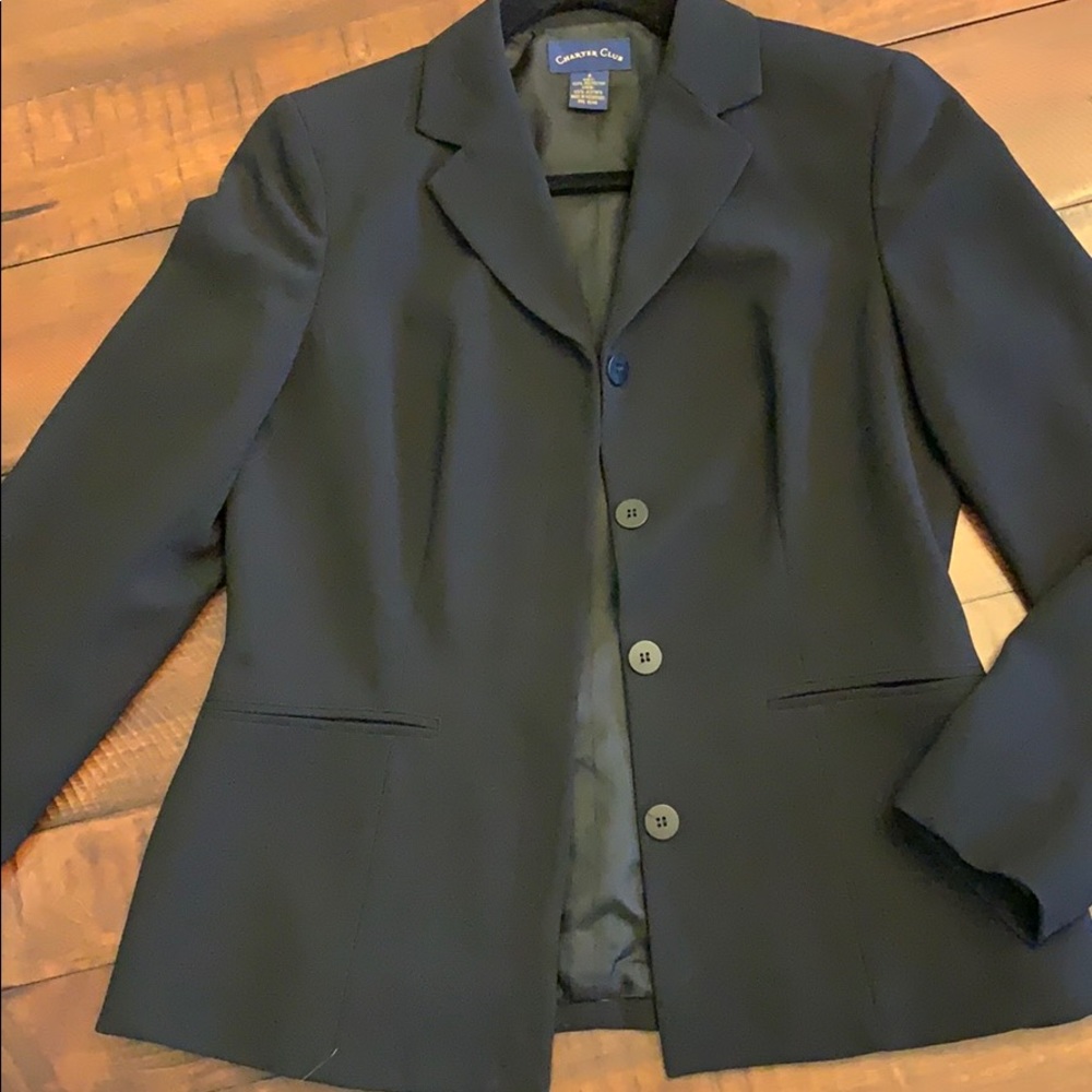 Charter Club essential black blazer
